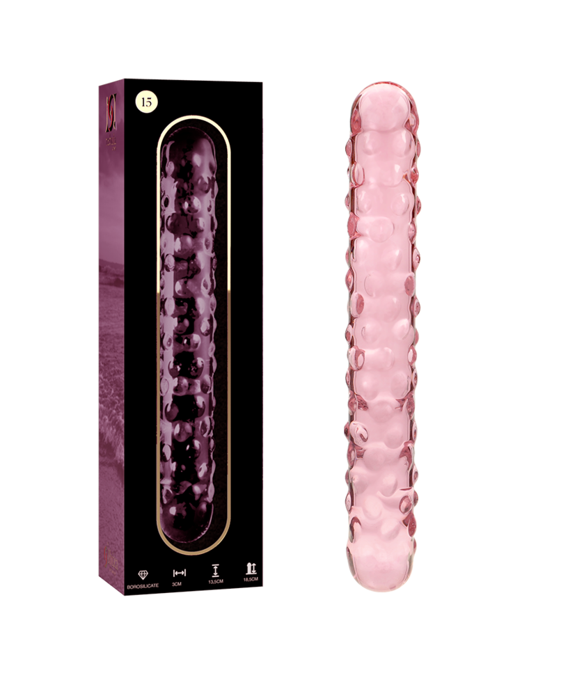 MODEL 10 BOROSILICATE GLASS DILDO 16.5 X 3.5 CM PINK