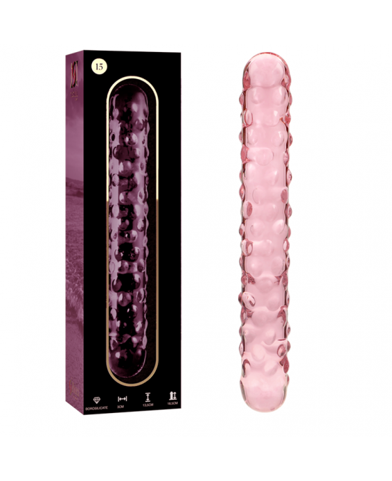 MODEL 10 BOROSILICATE GLASS DILDO 16.5 X 3.5 CM PINK