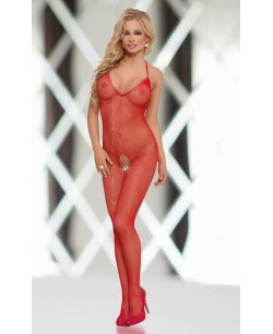 BODYSTOCKING FISHNET ROJO S/L