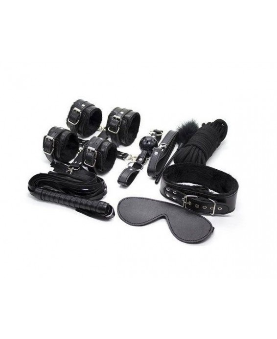 TOP BONDAGE KIT BLACK 6 PIECES