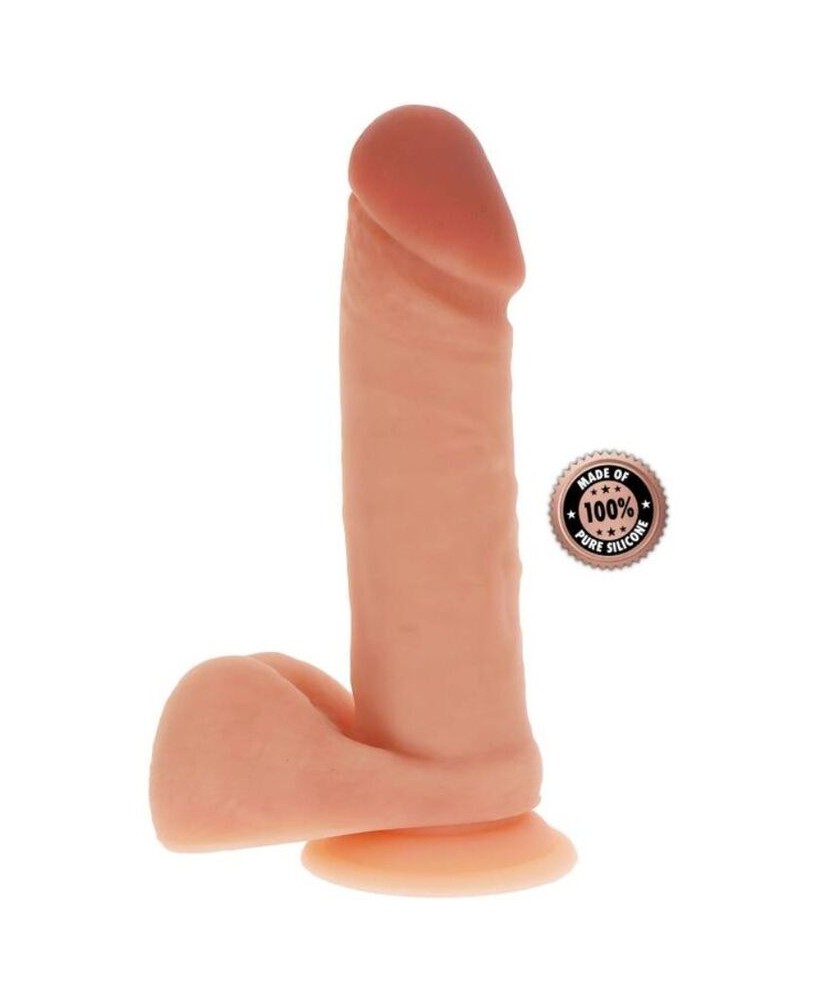 GET REAL - DILDO SILICONA 20,5 CM CON TESTICULOS NATURAL