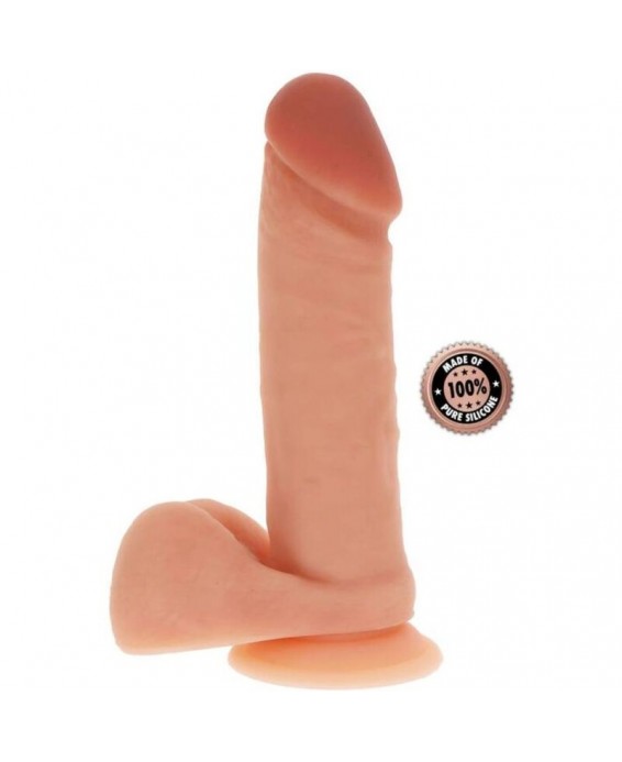 GET REAL - DILDO SILICONA 20,5 CM CON TESTICULOS NATURAL